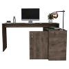 NicBex Home Office Desk L-Shape Morden Writing Desk with 2 Open Shelves, Storage Cabinet and Wooden Frame for Office, Study, Living Room - 3 of 4