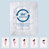 Itopfox Full Size Mattress Topper with Viscose Bamboo Cover, Extra Thick Down Alternative Fill, Deep Pocket for 8-21" Mattresses, Machine Washable - 4 of 4