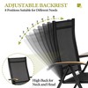 Crestlive Products 2pc Aluminum Patio Folding Dining Chairs Outdoor Breathable Foldable Dining Chairs with All Weather Textilene and Teak Handrails - 4 of 4