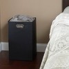 Household Essentials Laundry Hamper Black - image 2 of 4