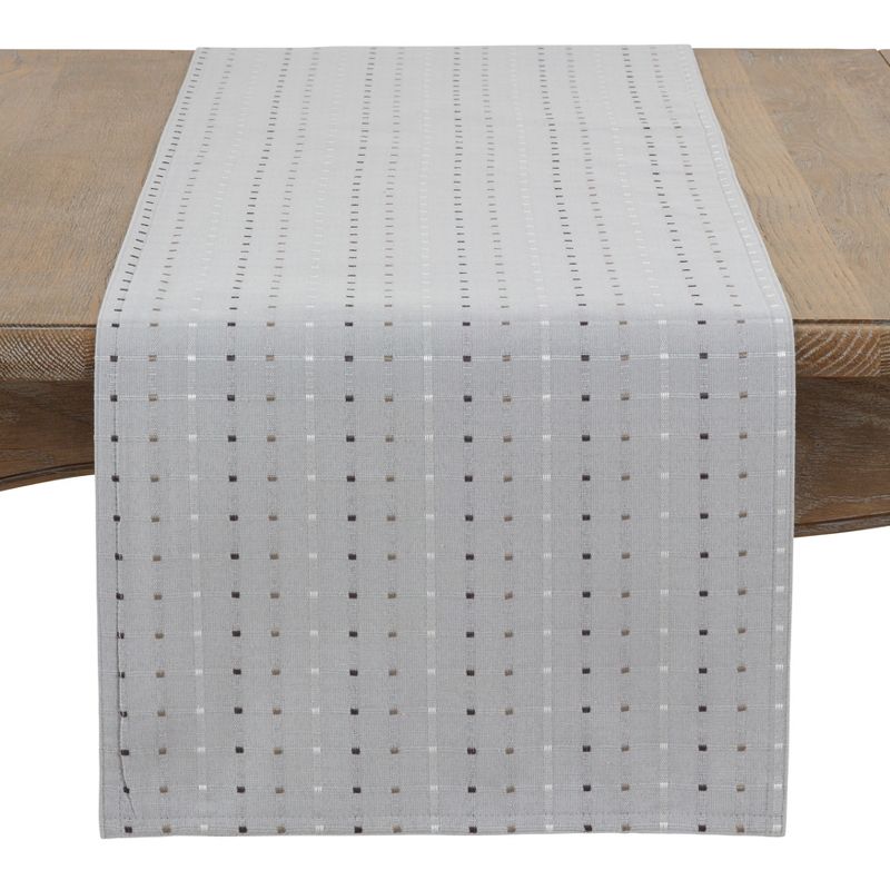 Saro Lifestyle Table Runner With Stitched Line Design, 1 of 5
