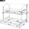 Twin over Full Bunk Bed, Convertable Metal House-shaped Bed with Ladder -ModernLuxe - 4 of 4