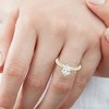 Pompeii3 1 Ct Oval Solitaire Diamond Engagement Ring Lab Created 14k White or Yellow Gold - 3 of 4
