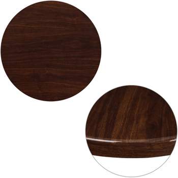 Flash Furniture 24'' Round High-Gloss Resin Table Top with 2'' Thick Drop-Lip