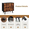 Munora Mid-Century Wood Storage Cabinet - 3 Drawers, 2-Tier Door Cabinet with Adjustable Shelf - Freestanding for Living Room/Bedroom - 3 of 4