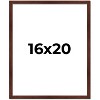 PosterPalooza | Classic Modern Brown Picture Frame - UV Acrylic, Foam Board Backing, Hanging Hardware - 2 of 4