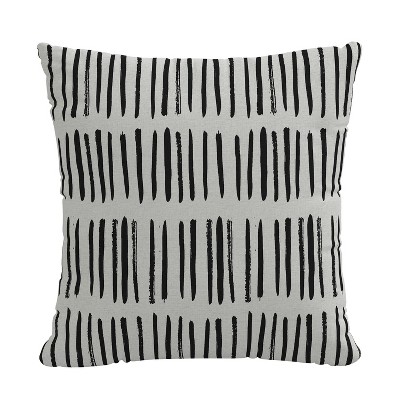 White Pillow with Black Dashes