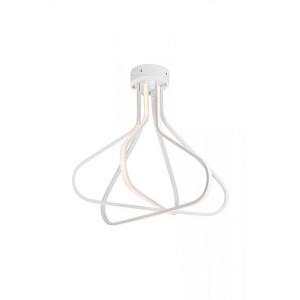 Elegant Lighting Dahlia 3 light in White Flush mount - 1 of 4