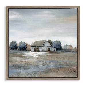 Stupell Industries Countryside Barn Neutral Tones Floating Frame Canvas Art - 1 of 4
