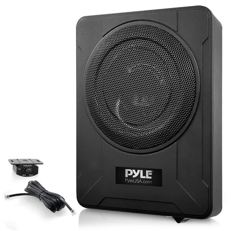 Pyle 8-Inch Low-Profile Amplified Subwoofer System - Black, 1 of 10