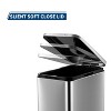 13.2 Gallon/50 L Step Trash Can with Lid Soft Close, Step Pedal, Fingerprint Resistant Narrow Rectangle Garbage Can with Removable Inner Bucket - 4 of 4