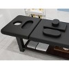 Dolonm 75" Beauty Salon Beauty Bed Modern Massage Bed,4"x4" Square Leg Iron Frame Structure , Adjustable Backrest ,Black - 3 of 4
