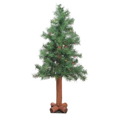 Northlight 3' Prelit Artificial Christmas Tree Medium Woodland Alpine - Multi-Color Lights