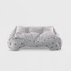 Precious Tails Microsuede Cuddler with Plush Center Bolster Bed for Dogs - Gray - S - 3 of 4