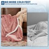 Wearable Heated Blanket with Foot Pocket, Electric Snuggle Blanket with Sleeves, 6 Heating Levels & Auto-off, Machine Washable - 4 of 4