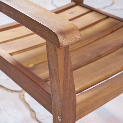 Solomon 5-Piece Teak Acacia Wood Outdoor Dining Set