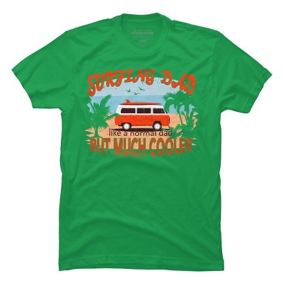 Men's Design By Humans Surfing Dad Like A Normal Dad But Cooler By T-Shirt