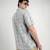 Campus Sutra Men Men's Ash Grey Oversized Mandala Shirt - 2 of 4