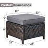 Gymojoy Outdoor Patio Footstool Ottomans with Cushion - 2 of 4