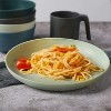 LunaLulinlk 10 inch Plastic Dinner Plates, 4 Pack Reusable Lightweight Plates Dishwasher and Microwave Safe Blue, Grey, Dark Grey, Dark Green - 4 of 4