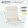 Aoodor Outdoor High Back Dining Chair Cushion Set, Water Proof & Stain Resistant, Polyester Fabric Cover with Ties and Zipper, Set of 2 - 3 of 4