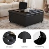 TYBOATLE 35.5'' Square Ottoman with Storage, Large Ottoman Coffee Table, 500 lb Large Ottoman with Storages for Living Room, Black - 4 of 4