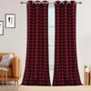 Plaid Printed Curtain - Decorative Window Drapes for Living Room, Bedroom & Kitchen. Lightweight, Easy to Hang & Adds Timeless Style to Any Space - 3 of 4