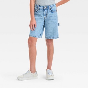 Girls' Mid-Rise Baggy Bermuda Denim Shorts - art class™ - 1 of 4