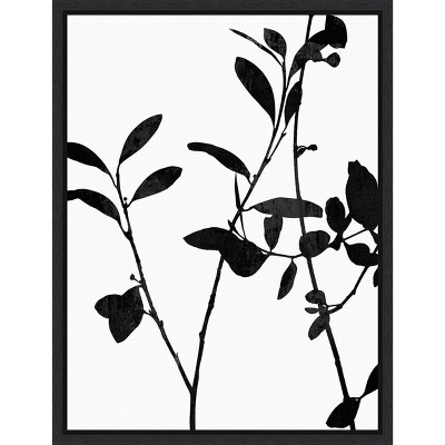 Amanti Art Nature Silhouette III (Leaves) by Danielle Carson Canvas Wall Art Print Framed 18 x 24-in.