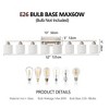 Maliang Silver Modern Vanity Light Over Mirror, Wall Sconces with Milky White Frosted Glass Shades, (Bulbs Not Included) - 3 of 4