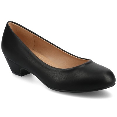 Journee Womens Saar Comfort Insole Round Toe Kitten Heel Pumps