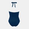 Women's V-Neck Halter Top Slim & Sculpt One Piece Swimsuit - Cupshe - 3 of 4