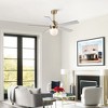 Parrot Uncle 52" Gold Modern Glass LED Ceiling Fan with Remote and Light - 3 of 4