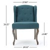 NicBex Linen Accent Chair,Upholstered Living Room Chairs with Button Tufted Backrest,Modern Armless Chair,Accent Chairs for Living Room - 3 of 4