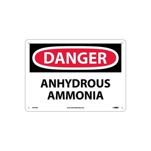 National Marker Danger Signs; Anhydrous Ammonia 10X14 .040 Aluminum D475AB - 1 of 1