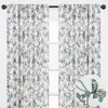 Chanasya 2pk Toile Print Faux Linen Semi Sheer Window Curtain Panels - Set of 2 - 2 of 4