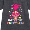 - Trolls - Livin That Poppy Life Graphic Short Sleeve Fleece Dress - 2 of 3