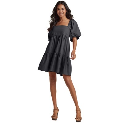VENUS Womens Puff Sleeve Mini Dress