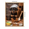 Amanti Art Rottweiler Puppy Chef by Andreas Magnusson Framed Canvas Wall Art - 3 of 4