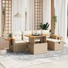 vidaXL Garden Sofa Set Beige - 2 of 4