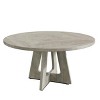 Round Dining Table, 47'' Farmhouse Kitchen Table for 4-6 People, Mid Century Wood Dinner Table with Wide Tabletop and Cross Base, Circle Dining Room - 2 of 4