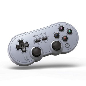 8BitDo SN30 Pro Bluetooth Controller Gamepad for Nintendo Switch, PC, Apple, Android, Steam Deck & Raspberry Pi - Gray - 1 of 4