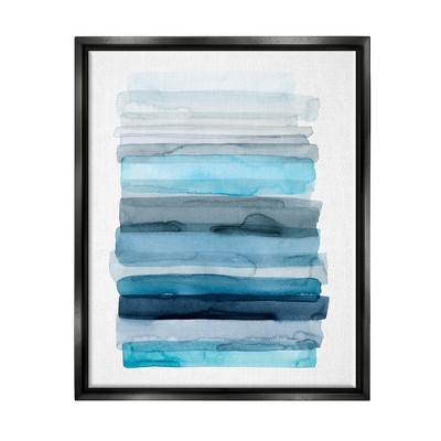 Stupell Industries Water Inspired Blue Grey Ombre Abstract Lines