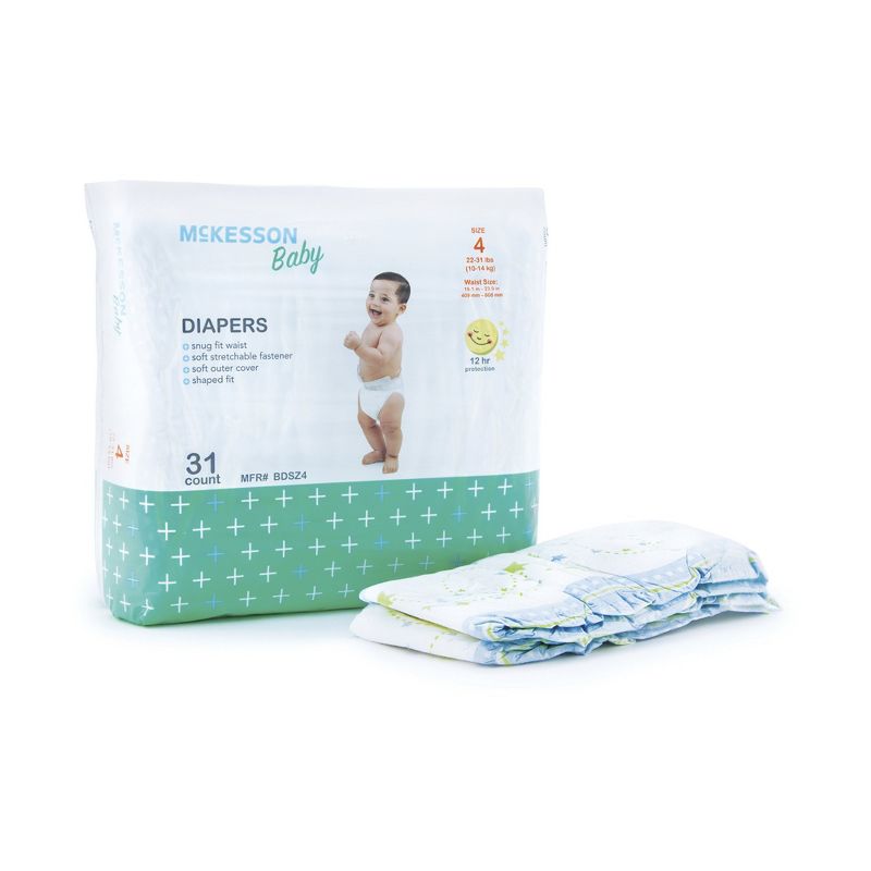 McKesson Baby Diapers, Disposable, Moderate Absorbency, Size 4, 2 of 6