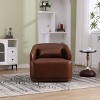 Okak Modern Accent Chair Swivel, Comfy Round Accent Sofa Chair for Living Room, 360 Degree Swivel Barrel Club Chair - 2 of 4