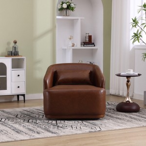 NicBex 360 Degree Accent Swivel Chair Barrel Chair Round Comfy Chair Sofa Chair Leisure Armchair for Living Room, Reading Room - 1 of 4