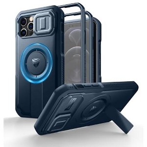 Dexnor for iPhone 12 & iPhone 12 Pro Case with Slide Camera Cover & Adjustable Kickstand & Built-in Screen Protector,Shockproof Cases - 1 of 1