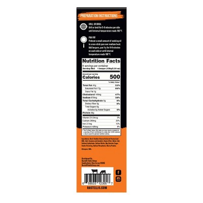 Rastelli's Angus Beef Bacon & Cheddar Butcher Burger - 2lbs/6ct