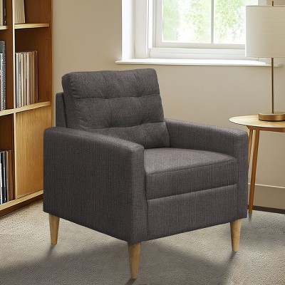 Sapphtopaz 1pc Accent Chair Tufted Back Lounge Chair Living Room Chair Comfy Chair Arm Chair for Living Room