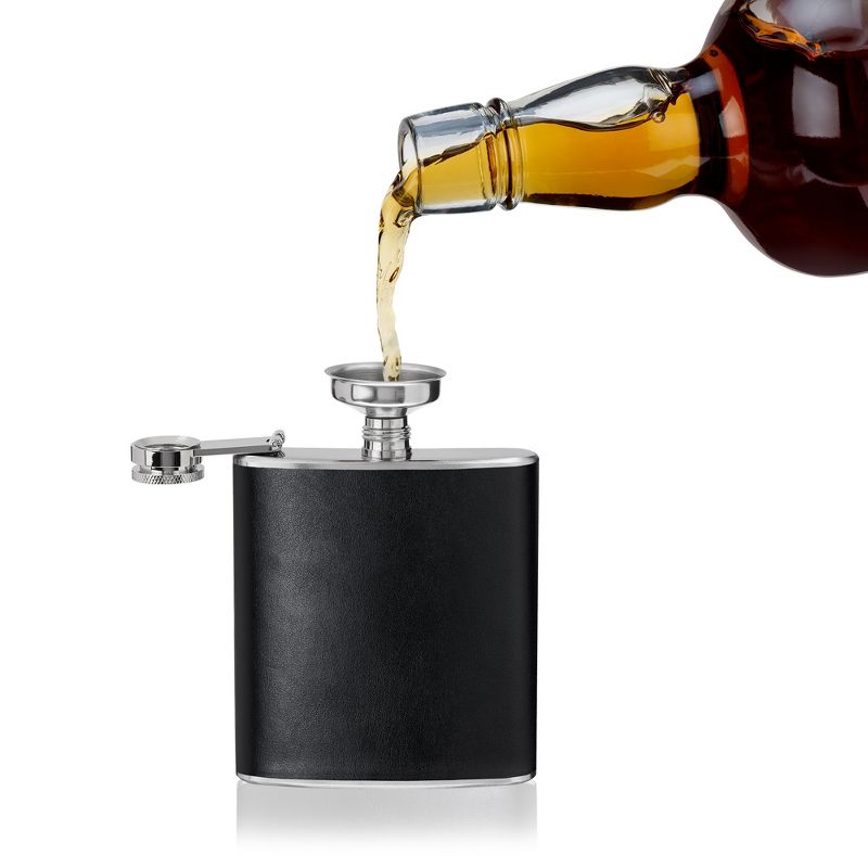 True Stainless Steel Flask  with Funnel, 4 of 8